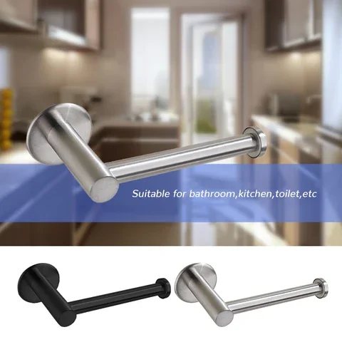 

Toilet Wall Mount Toilet Paper Holder Stainless Steel Bathroom Kitchen Roll Paper Accessory Tissue Towel Accessories Holders