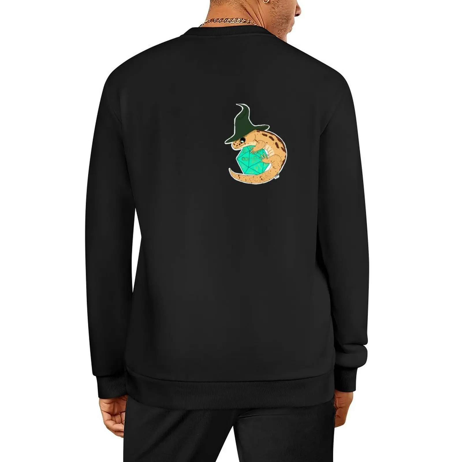 

DnD Wizard Lizard- Green and Sea foam Pullover mens designer clothes graphic t shirts men tracksuit winter clothes sweatshirt