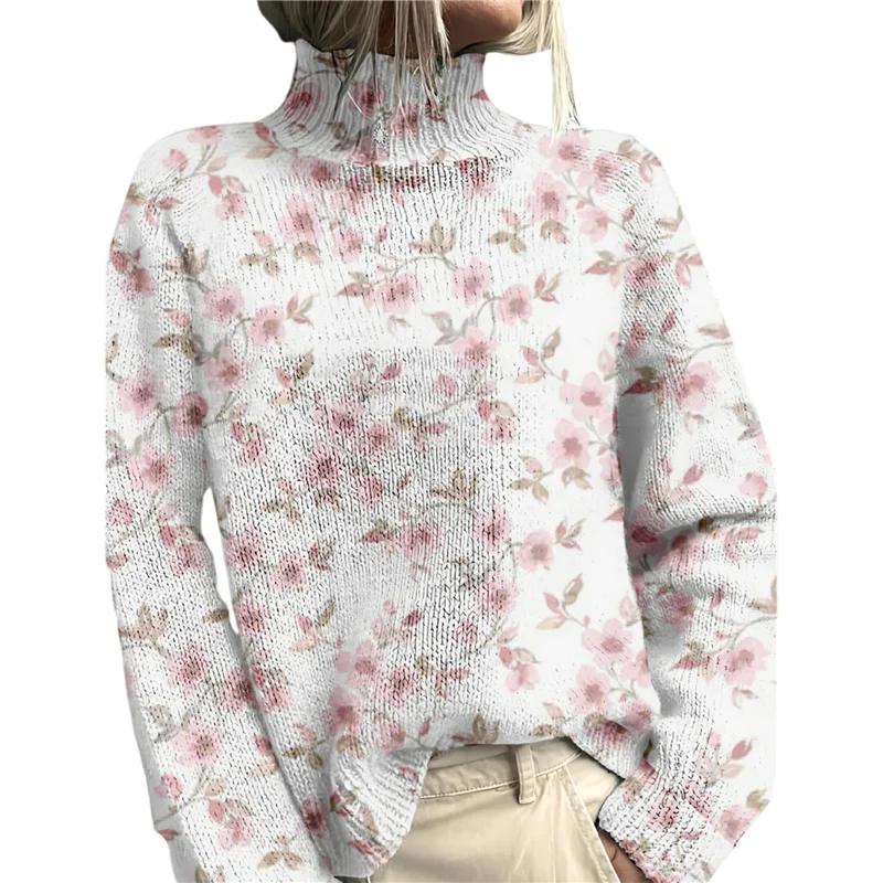 

A83F-Women's Boho Floral Tops Casual V Neck Long Sleeve Summer Spring Tops Blouses