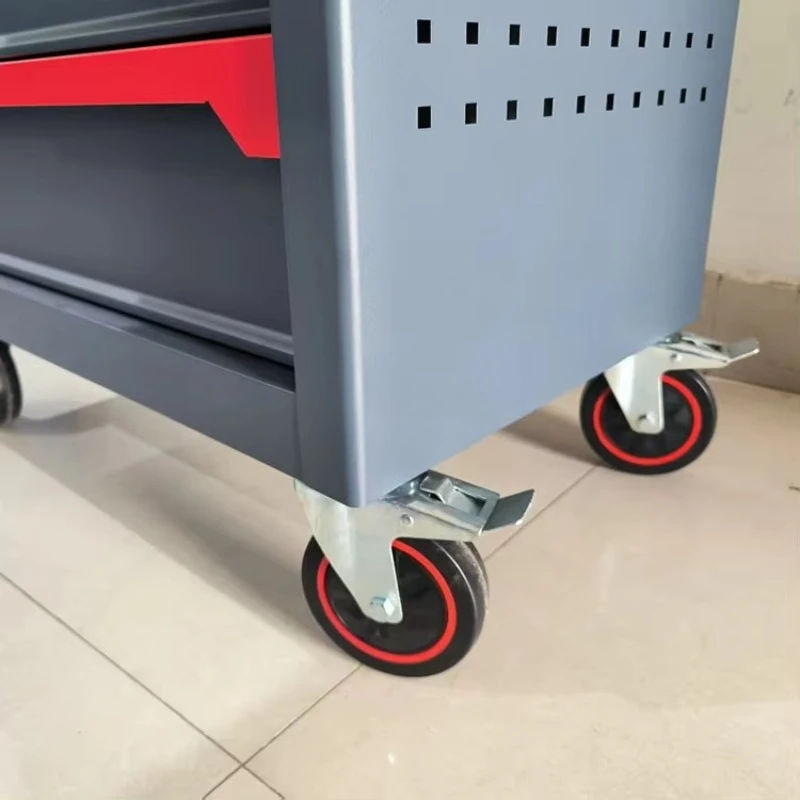 Professional Mechanic Tool Trolley 5 Drawer Tool Cart Heavy Duty Wheels With Complete 202Pieces Hand Tool Set ForCar Repair Shop