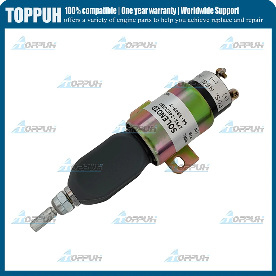 1pc 24V SA-3945-T Stop Solenoid Valve for Woodward for Mitsubishi MG500 MG530 1751-24E3U1B1S1 1751-24E3U1B1 2 Terminals