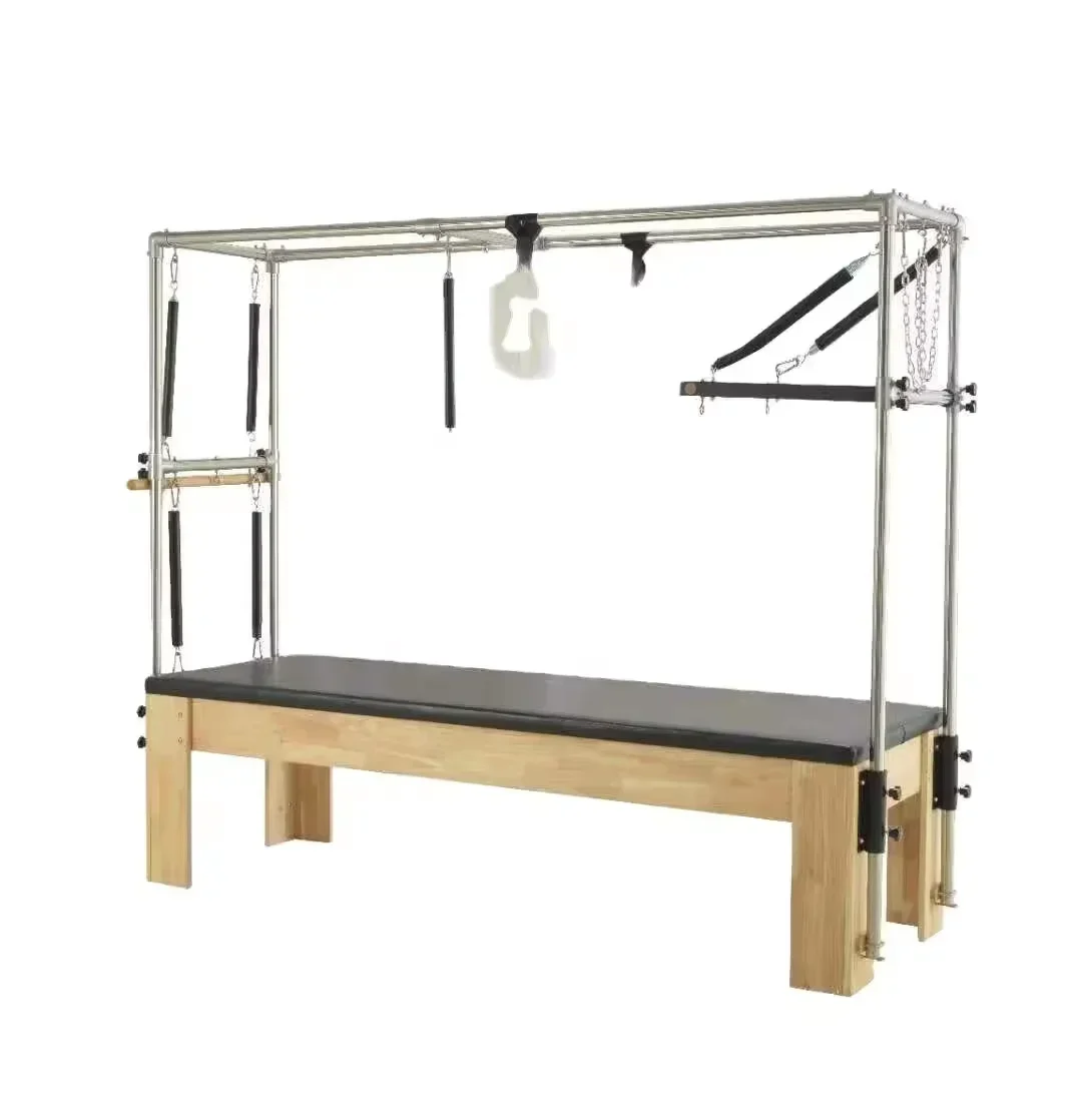 Deren Pilates Equipmentเครื่องออกกําลังกายที่บ้านการฝึกอบรมอุปกรณ์ออกกําลังกายเตียงพิลาทิสโครงไม้โอ๊ค