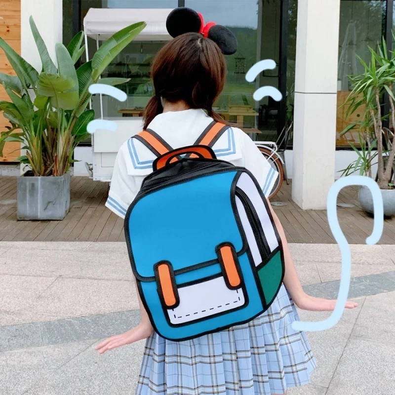 Mochila 3D Estéreo Lin MiaoMiao para Meninas, Mochila Escolar de Desenho Animado, Mochila de Ombro Duplo Moderna para Adolesc...
