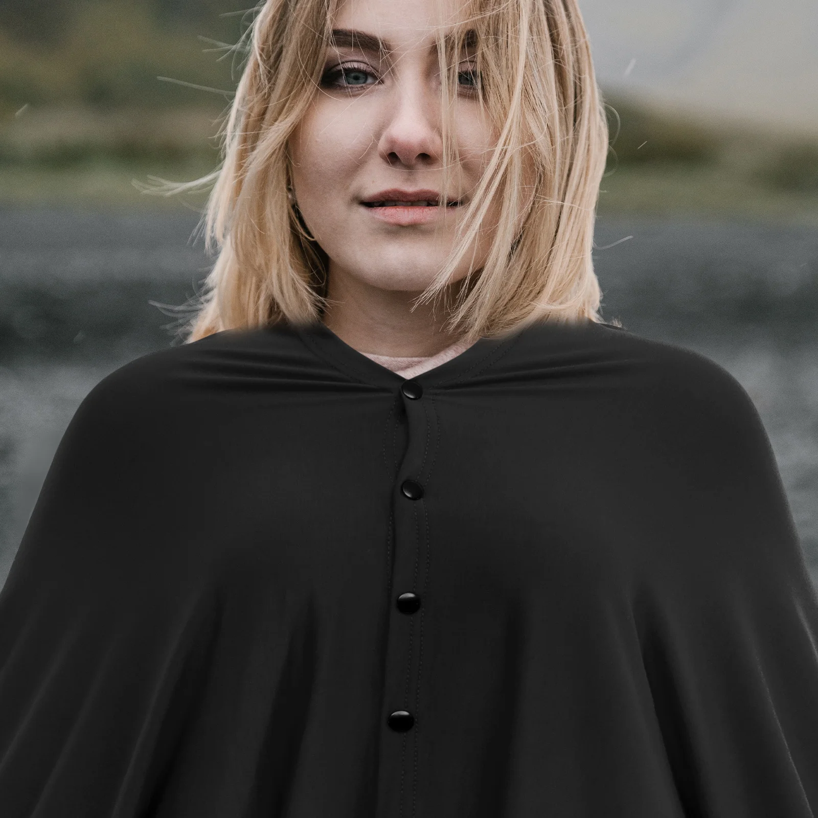 

Breastfeeding Cover Nursing Poncho Scarf Premium Cotton Button Adjustable Large Nursing Shawl Outdoor Privacy Baby Feeding Cover