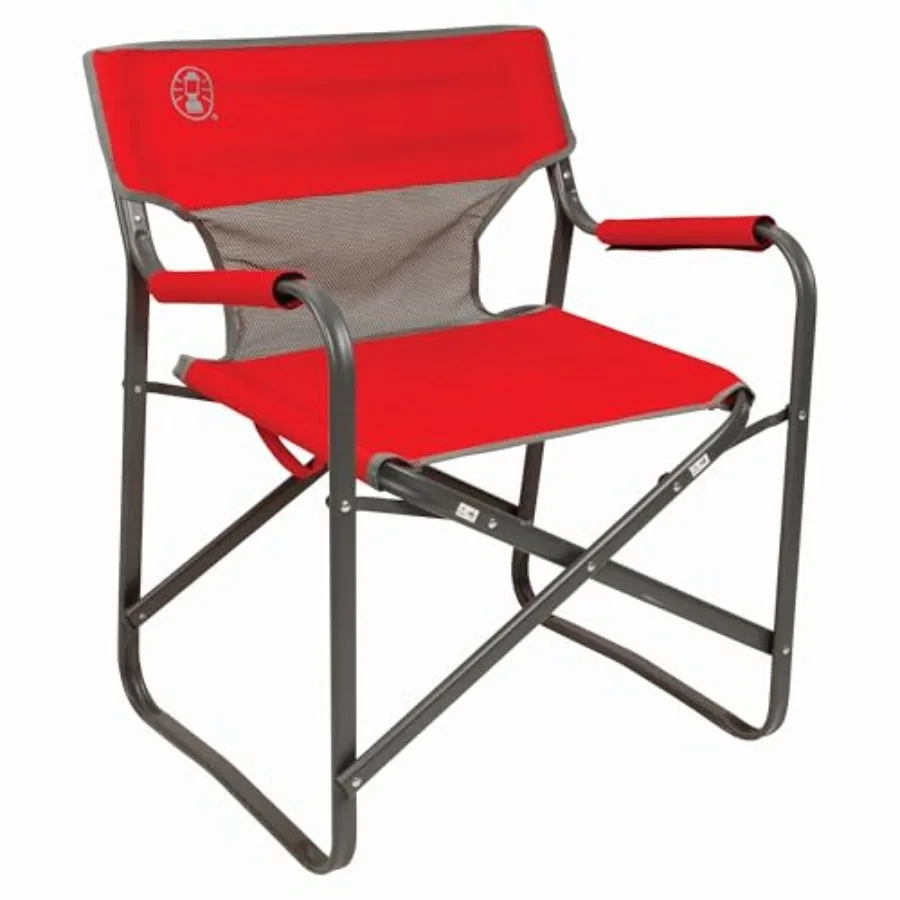 

Outpost Breeze Folding Camping Chair with Cooling Mesh Back, Portable Outdoor Chair Supports up to 300lbs