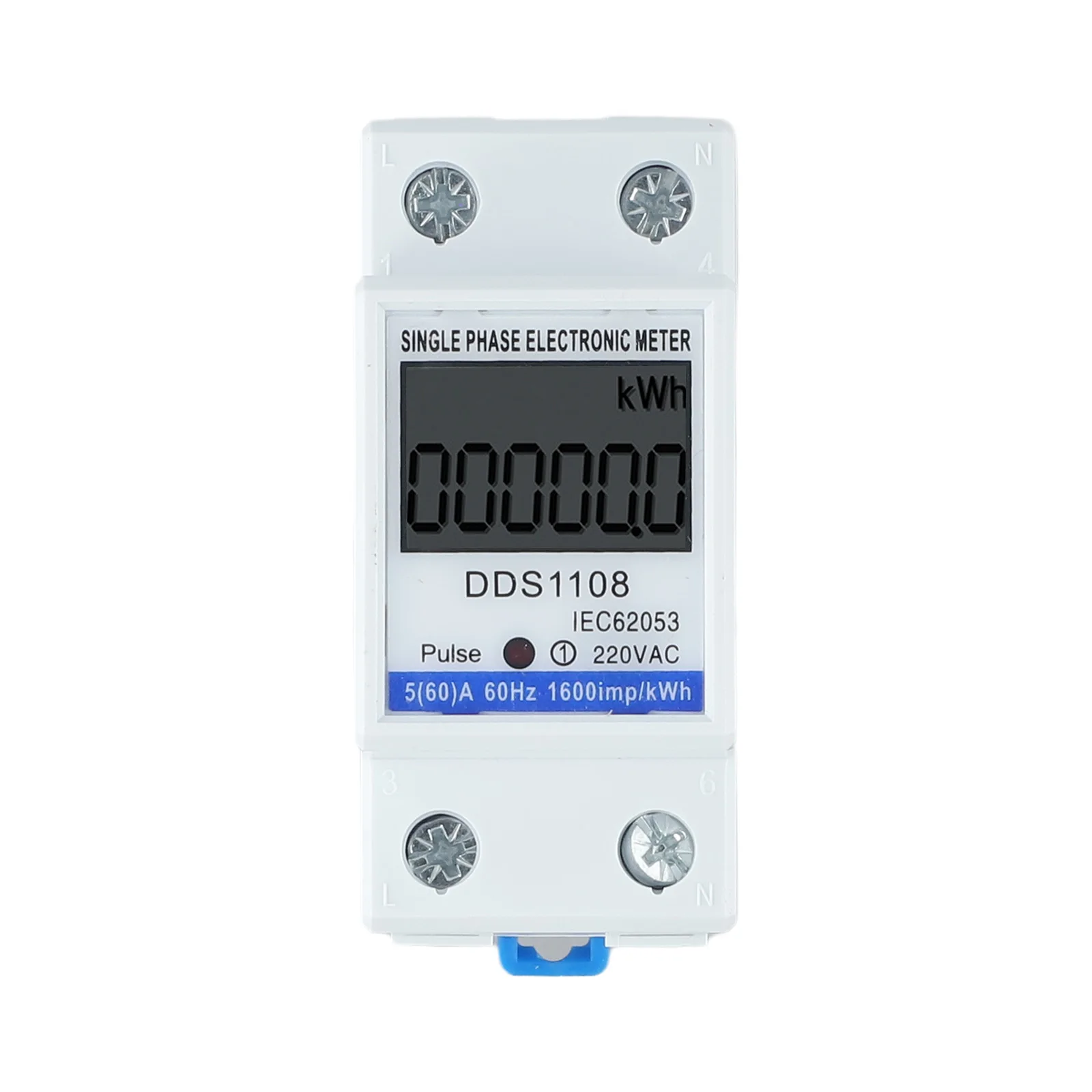 Single Phase Electric Energy Meter with LCD Display Flame Retardant Material 5+1 Bit Wide Temperature 220V 60A