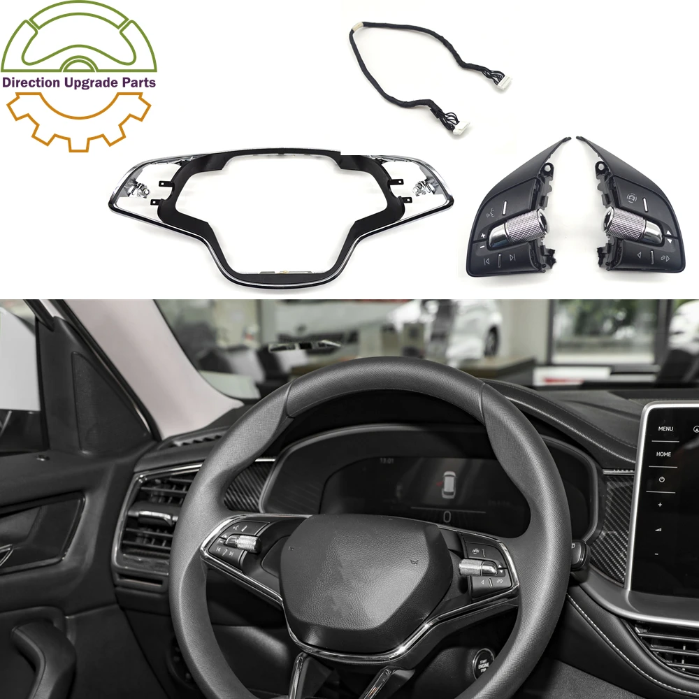 For SKODA Octavia MK4 Pro Kodiaq Steering Wheel Control Buttons and Trime Frame