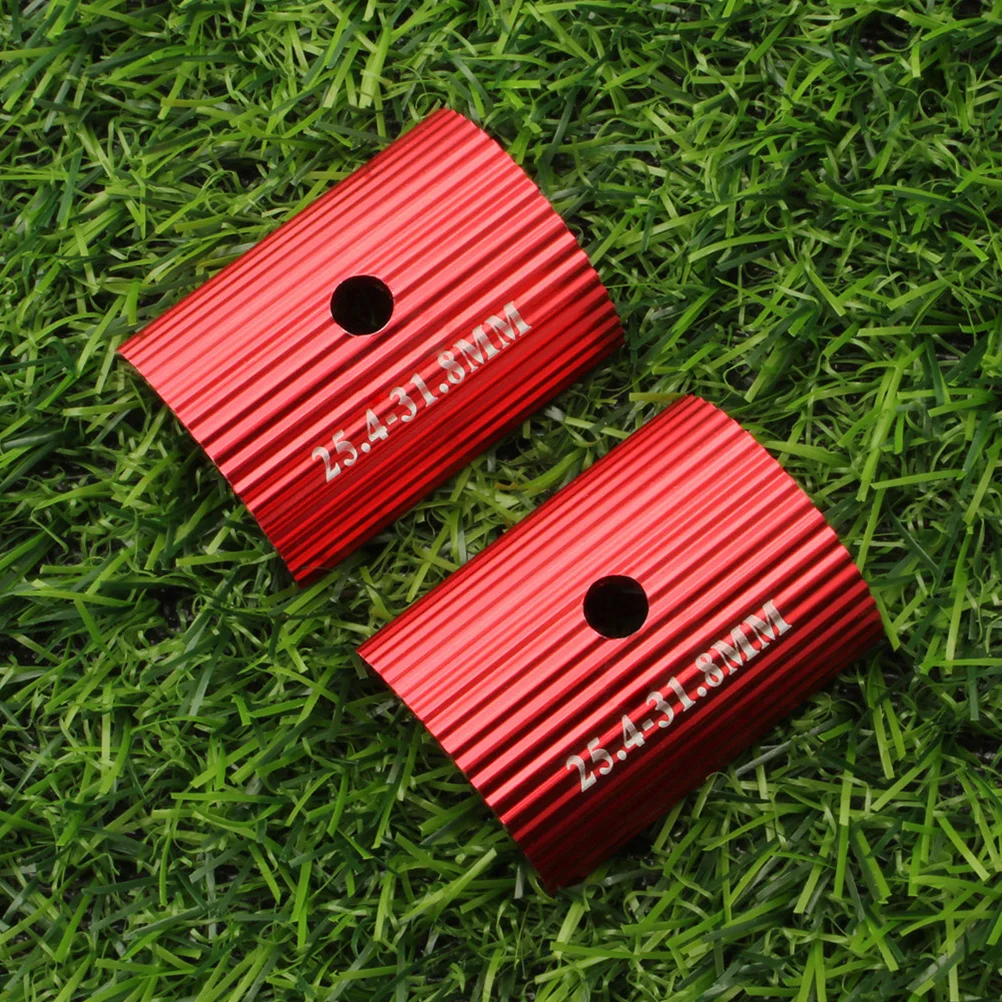 

2Pcs Bike Handlebar Stem Reducer Easy Assembly Durable Lightweight Aluminum Alloy Handlebar Shim Accessories Conversion Sheet