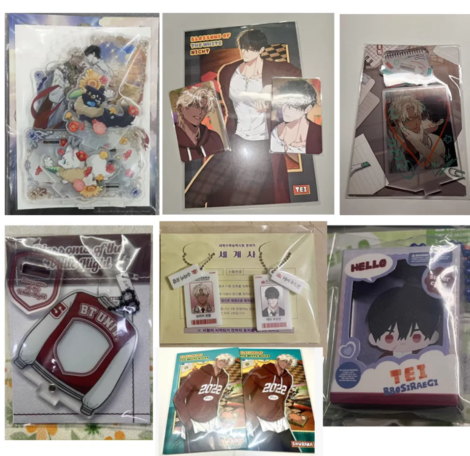 Shwraka Tei blossoms of the white knight Acrylic stand cards pendant  Lezhin official goods In stock
