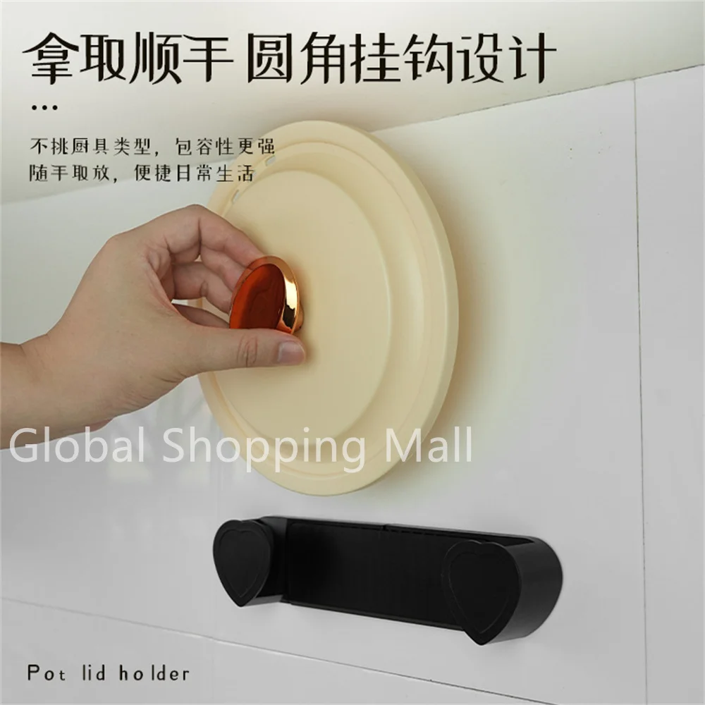 Adjustable Pot Lid Organizer for Cabinet Door Adjustable in-Cupboard Pot and Pan Lid Holders for Home Wall Mount Pot Cover