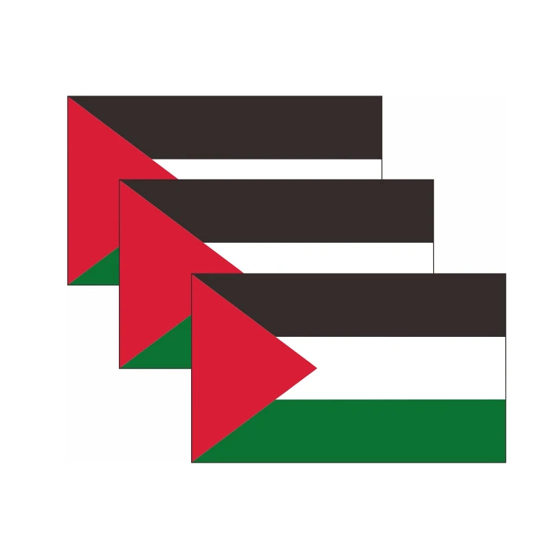 Palestine Flag Bumper Stickers 3 Pieces Are Made of Durable Waterproof Material, Motorcycle Helmet Trunk Vinyl Stickers