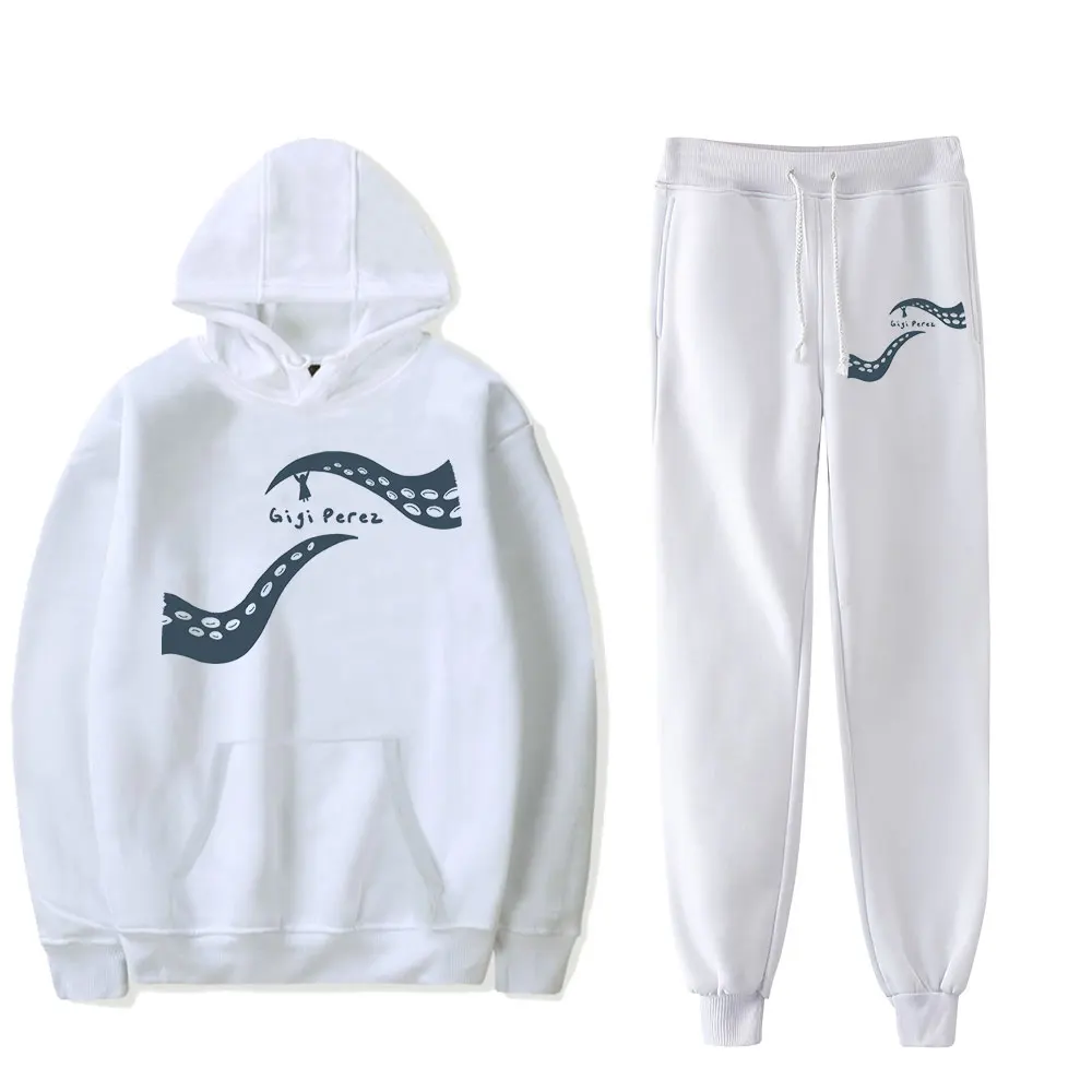 Gigi Perez Tentacle Tour 2 Piece Hoodie Sweatpants Set Graphic Print Casual Tracksuit Jogger Suit for Daily Workout
