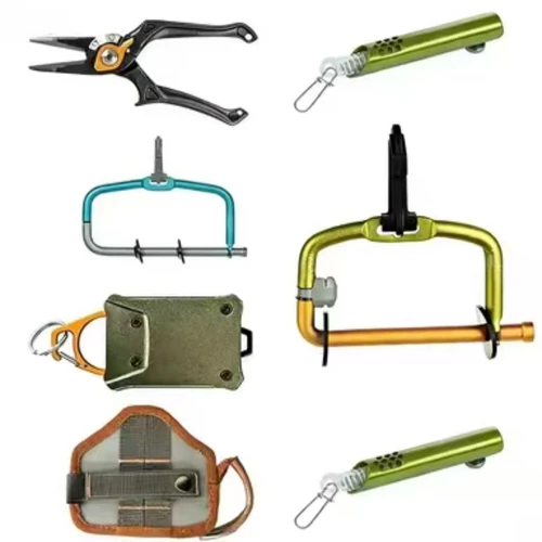 Soporte para caña de pescar, señuelo portátil BFS, aparejos de pesca con mosca de aleación de aluminio, herramientas auxiliares de caña rápida