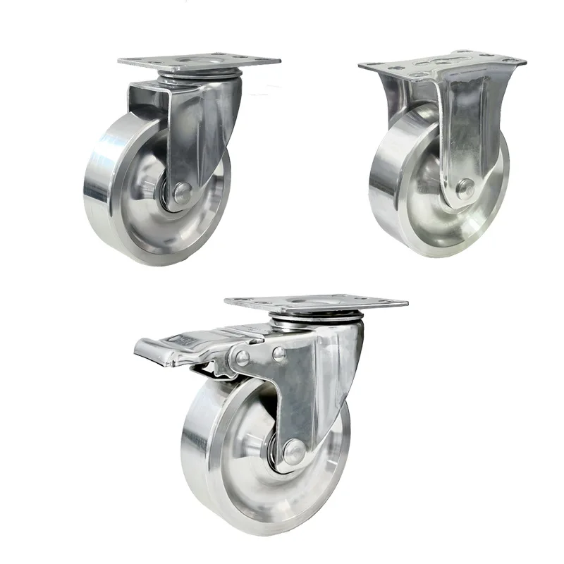 

1 Pcs Medium-duty 2.5 Inch Solid Core Caster - 304 Full Stainless Steel, Corrosion-resistant & Heat-resistant Swivel Wheel