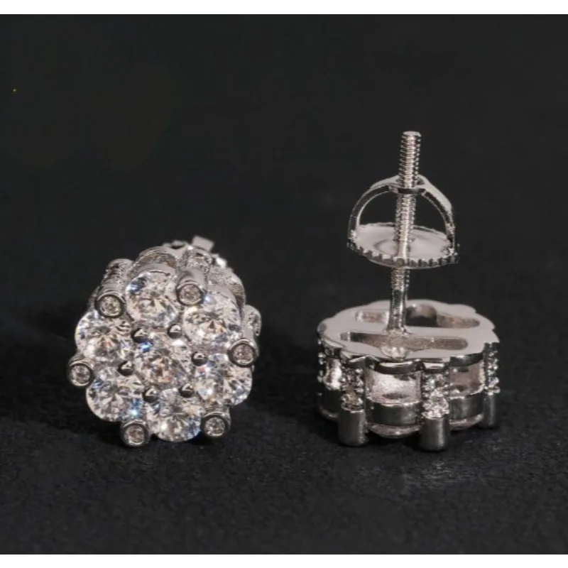 

Hot! Vintage Punk 5A Zircon Round Stud Earrings – Gold Icy Unisex Earrings for Streetwear, Hip-Hop & Nightclub​ stud earrings