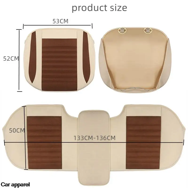 Universal Flax Car Seat Cover Breathable Seat Protected Non-slip Pad Suitable For Hatchback, Sedan, SUV, MPV Driver Seat Cushion