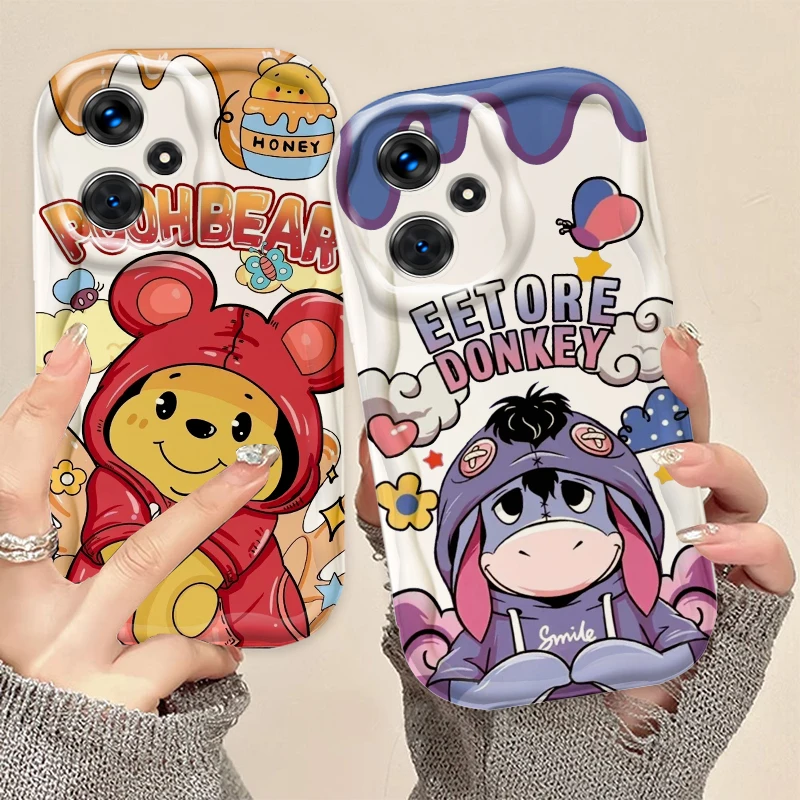 Disney Winnie The Pooh Cute For Xiaomi Redmi Note 13 12 12S 11S 11 10 9 8 10A 9C 9T Pro Plus 5G Wave Oil Cover Phone Case