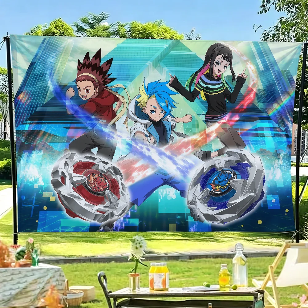 Adventure Anime B-Beyblade X flag Tapestries Outdoor Parties Bedrooms Living Rooms Dorm Rooms Wall Decor Banners Gifts