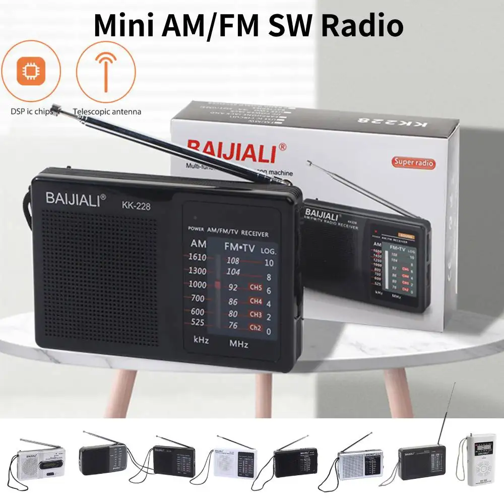 Mini Portable Weather Radio Handheld Digital AM FM MP3 Player Stonego Speaker Radio Supplies Full Wave Radio for AA Batteries