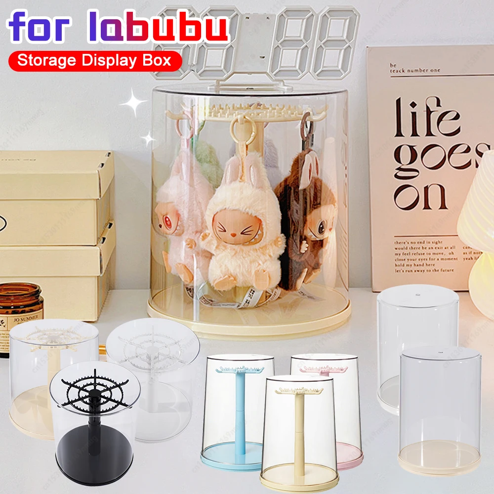 

for Labubu Pendant Display Box Rotating Transparent Labubu Doll Handmade Blind Box Storage Display Rack Decoration In Stock