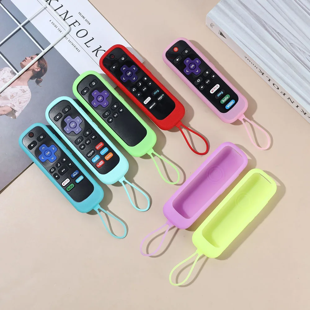 Remote Controller Silicone Cover Soft Silicone Anti-Slip Case for TCL Roku TV Steaming Stick 3600R 3800/3900 Shock Proof Skin