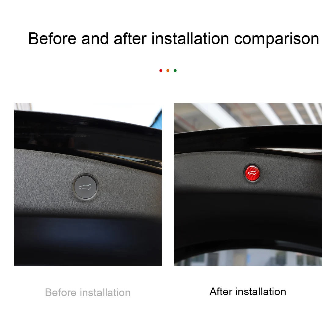 Für Tesla Modus 3/Y 2021-2025 Carbon Fiber Hinten Stamm Schalter Taste Aufforderung Aufkleber Modell Y Juniper trim Tuning Aufkleber Zubehör – Detail 2