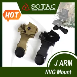 SOTAC Tactical Metal J Arm NVG Mount Helmet Bracket Adapter PVS-14 Standard Night-vision Goggles fit L4G24 Dovetail PVS 14 Acces