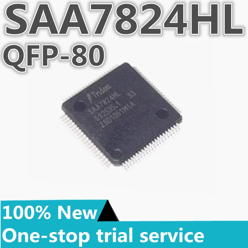 

2-100pcs %New SAA7824hl SAA7824HL chip IC audio decoder package QFP80