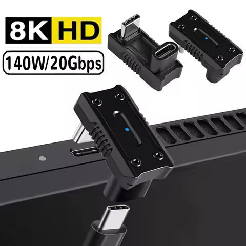 140W 20Gbps 8K Projection Fast Charging Adapte Type C Male To Female Converter for Switch 2 ROG Ally Steam Deck Game Accessories