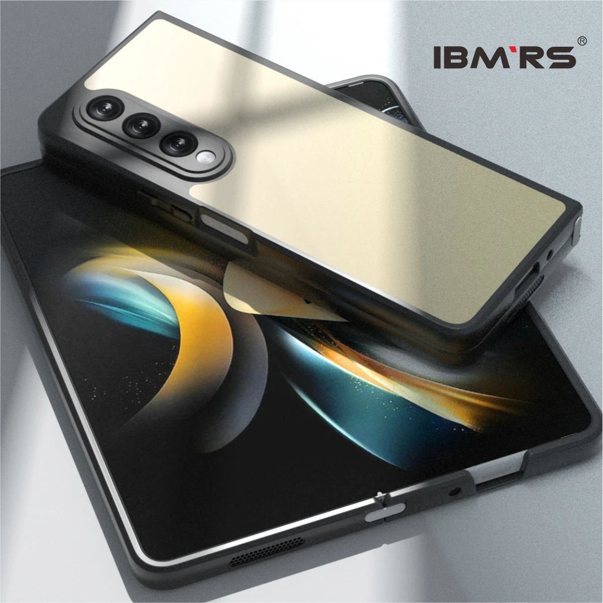 

IBMRS for Samsung Z Fold 4 Case, Fold 4 Phone Cover Shockproof Camera Protection Military Grade Hybrid Hard Back Protective Case