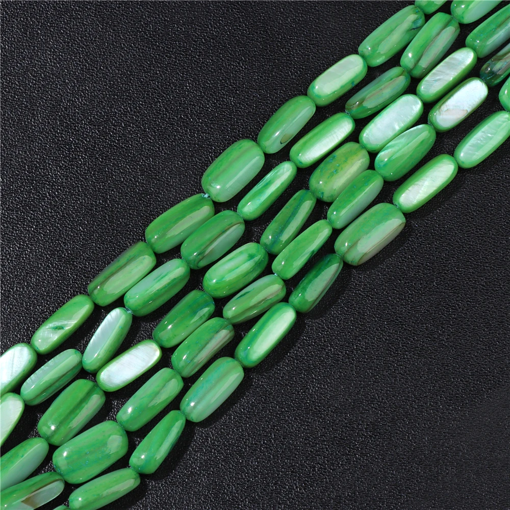 15X6mm Long Stripe Shell Beads Point Stick Mother of Pearl Shell Slice Loose Beads for DIY Making Jewelry Necklace Accessories