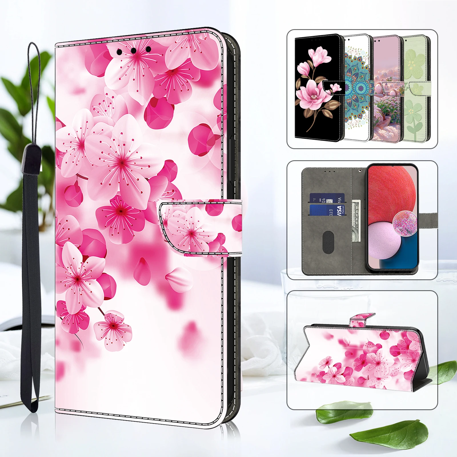 Magnetische Flip-Lederhülle für Xiaomi Redmi Note 13 12 11 Pro Plus 4G/5G Malerei Brieftasche Hülle