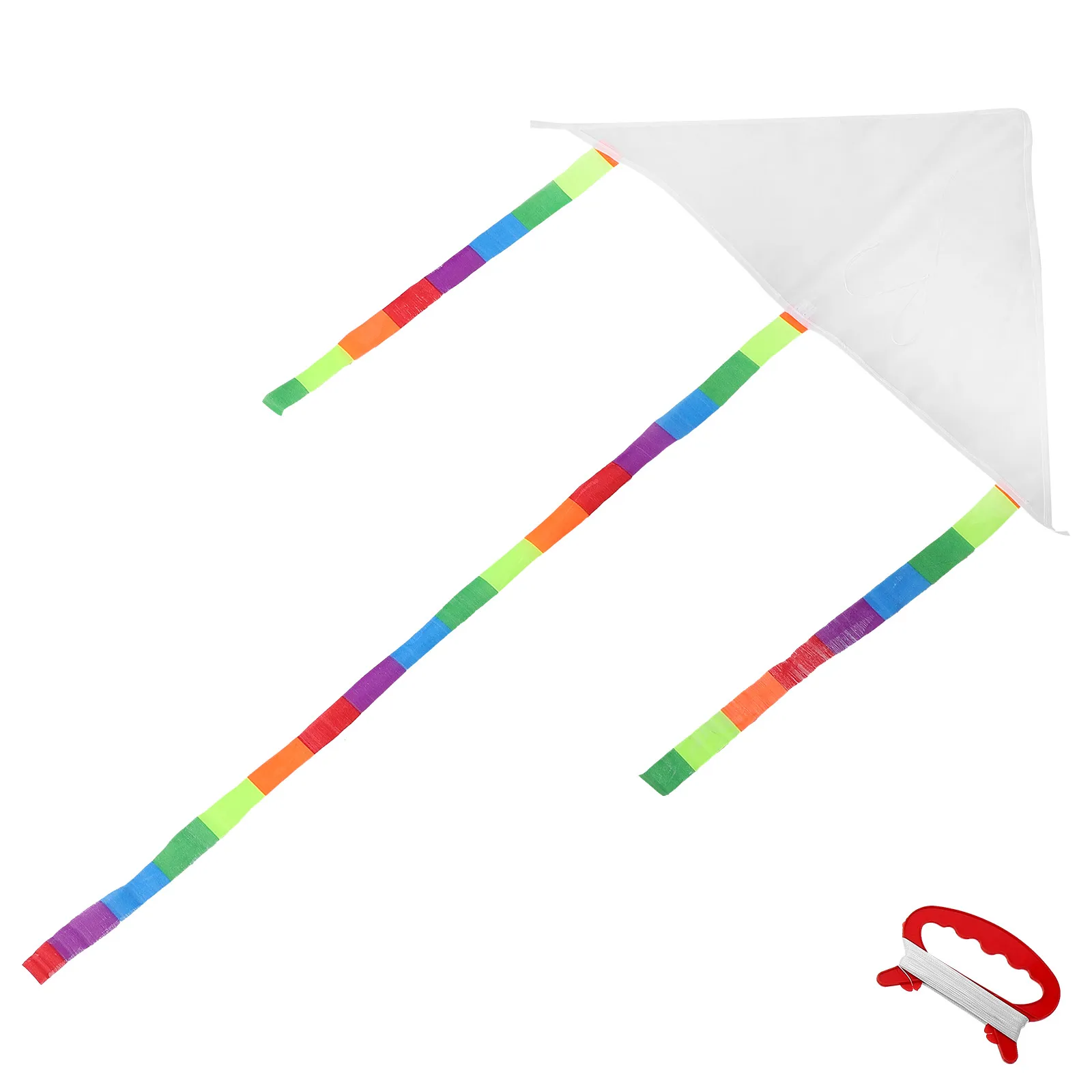 

1 set Blank Mini Triangle Kite Kids Portable Drawing and Coloring Kite Painting Kit Interesting for Kids Toddlers