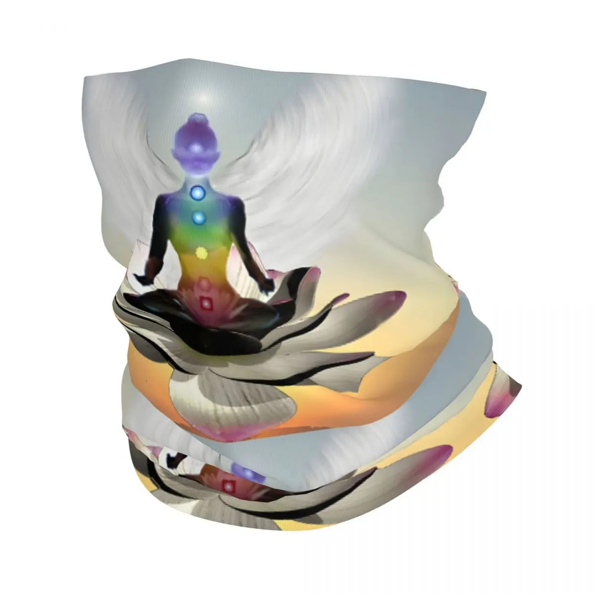 Lotus Chakra Angel Scarf Neckerchief Neck Face Mask Polyester