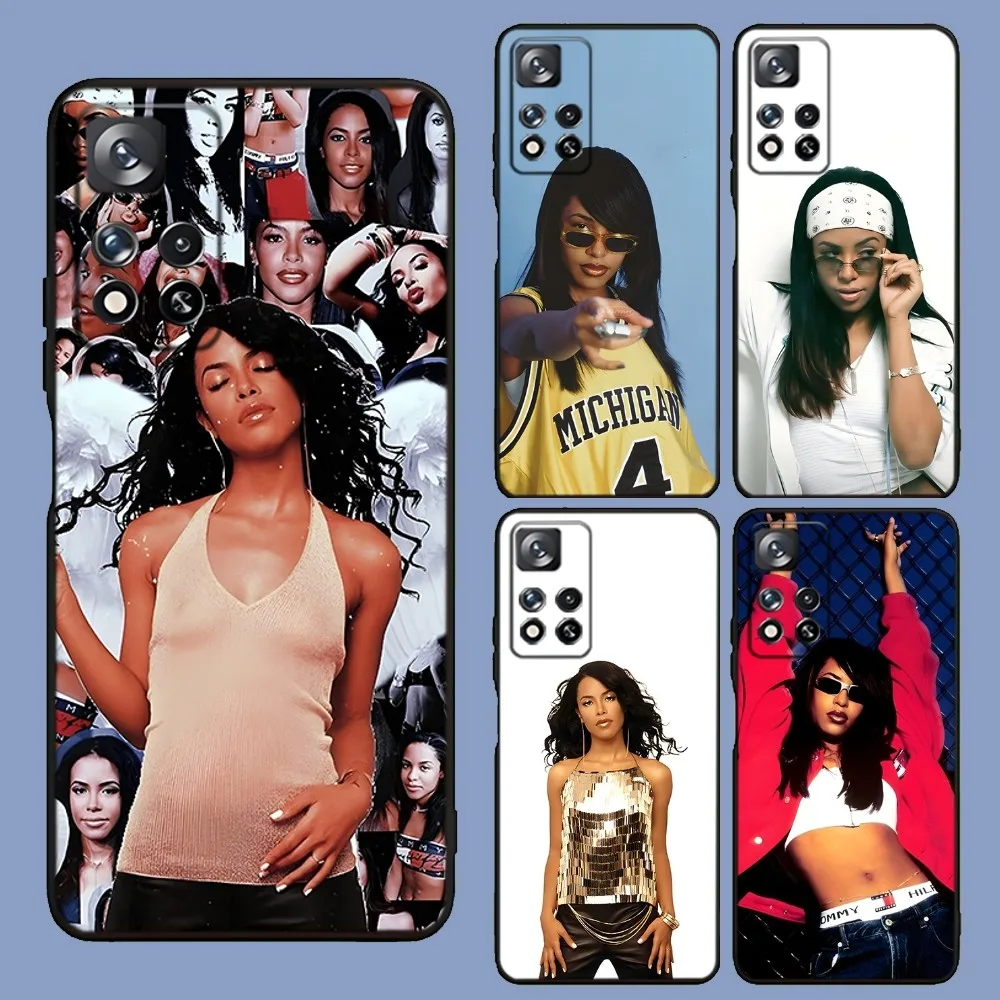 A-Aaliyah Hip Hop Music Phone Case For Samsung Galaxy A13,A21s,A22,A31,A32,A52,A53,A71,A80,A91 Soft Black Cover