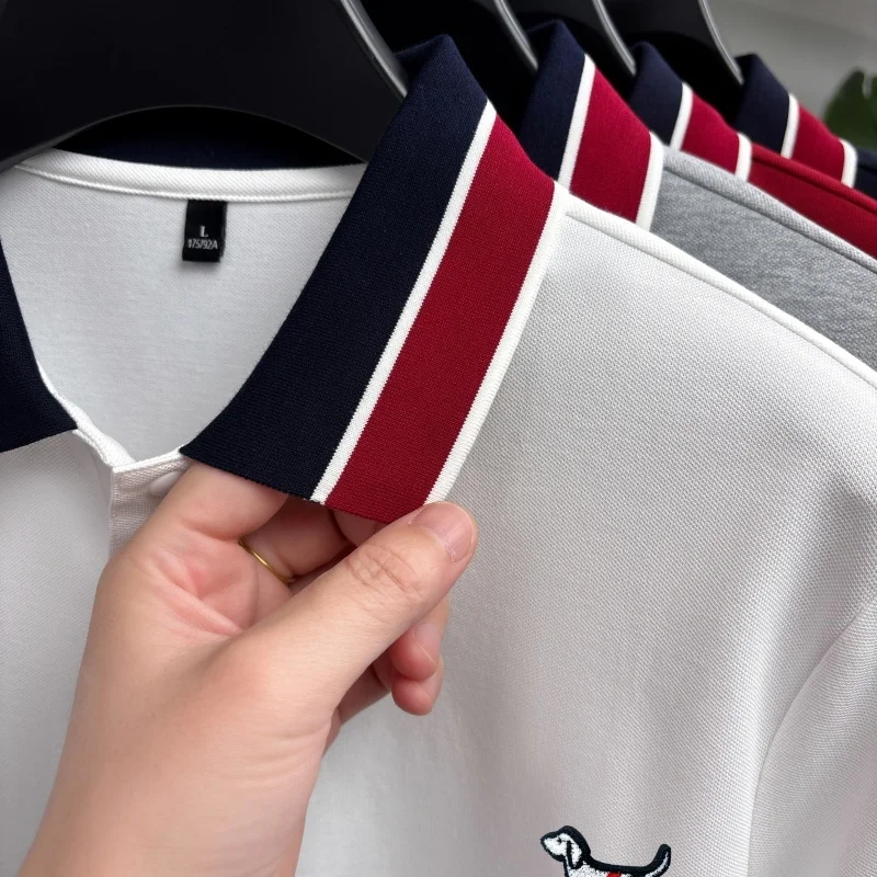 Designer Original Sommer Herren Kurzarm-POLO-Shirt Gestreifter Kragen Knopfleiste Hochwertige Stickerei Mode Lässige Herrenbekleidung – Detail 11