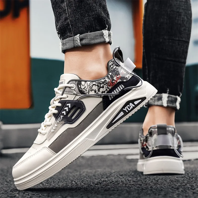 Zapatillas de deporte informales para hombre, zapatos Unisex a la moda, duraderos, antideslizantes, con suela gruesa, cómodos, transpirables, fáciles de cl, 2025