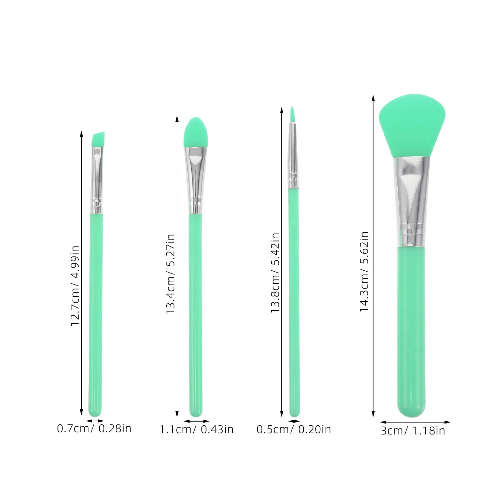 مجموعة فرش مكياج من السيليكون مجموعة واحدة ناعمة متعددة الوظائف للسفر وظلال العيون وأحمر الخدود وأداة توزيع الوجه وفرش التجميل #6