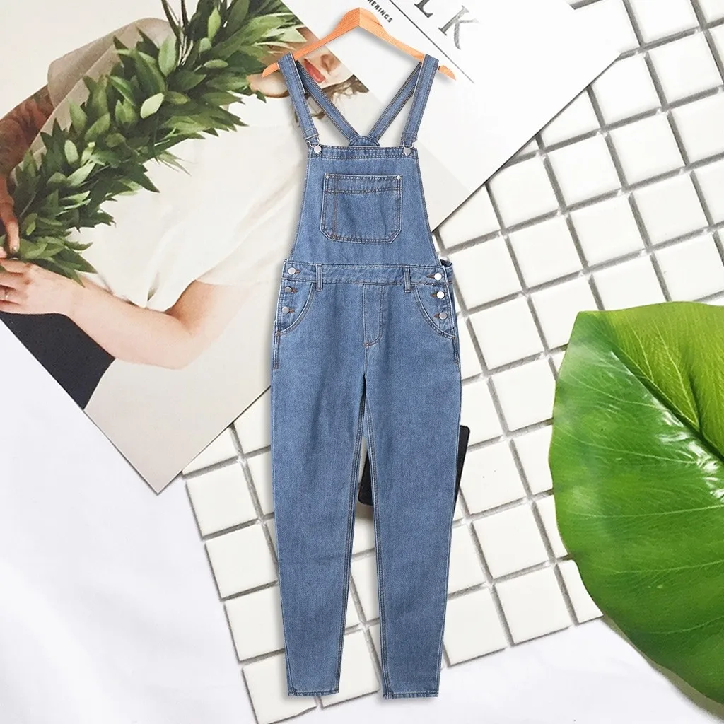 2024 baru pria Jeans modis Demin overall pria jalanan tinggi pakaian musim semi musim panas kasual biru Demin jumpsuit maskulin