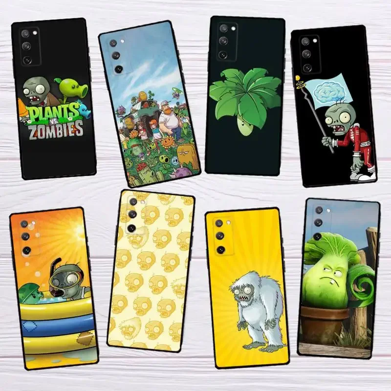 P-Plants Vs Z-Zombies Phone Case for SamsungS23 S22 S21 S20 Ultra Pro S10 S30Plus 20 Ultra Black Cover