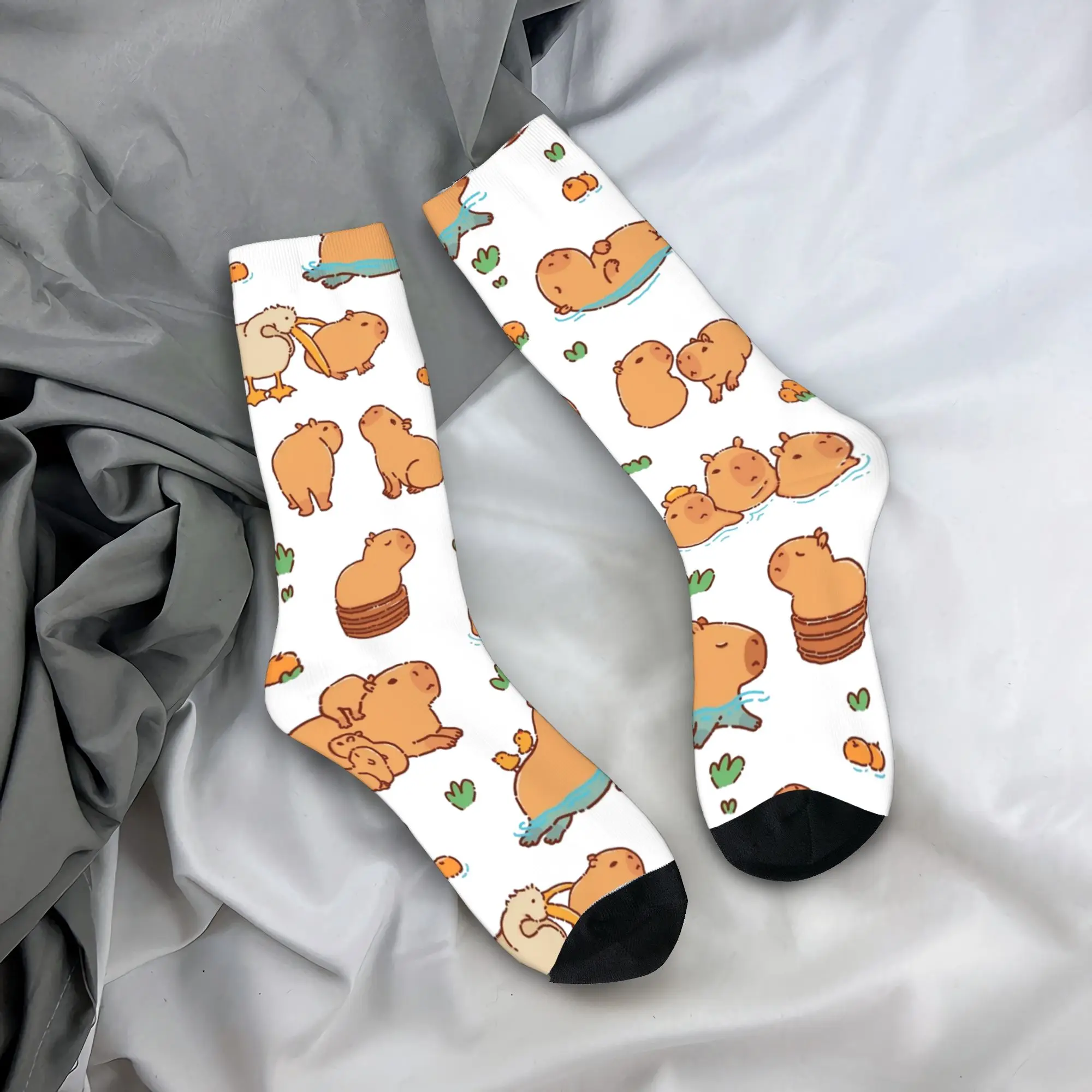 أزياء الرجال الجوارب المتناثرة لطيف كابيبارا جورب البوليستر الرياضة المرأة جوارب الربيع الصيف الخريف الشتاء