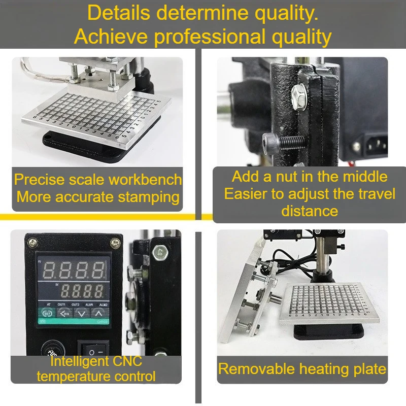 آلة ختم يدوية آلة التطريز آلة ختم الذهب آلة الضغط الجلدية الأمتعة والحقيبة الصحافة الهيدروليكية