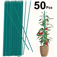 50pcs Heavy-Duty Garden Stakes - Plant Support Structures for Outdoor and Indoor Use, Weather Resistant, Durable, Green