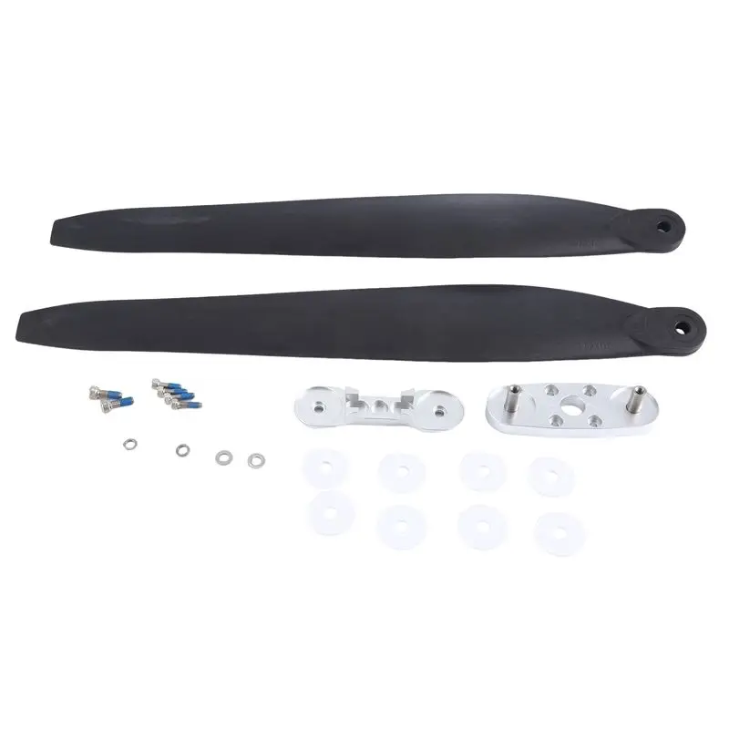 

2 шт. складные пропеллеры 3411 CCW для двигателя Hobbywing X9 Power System для сельскохозяйственного дрона с адаптером, простая установка - AEF7