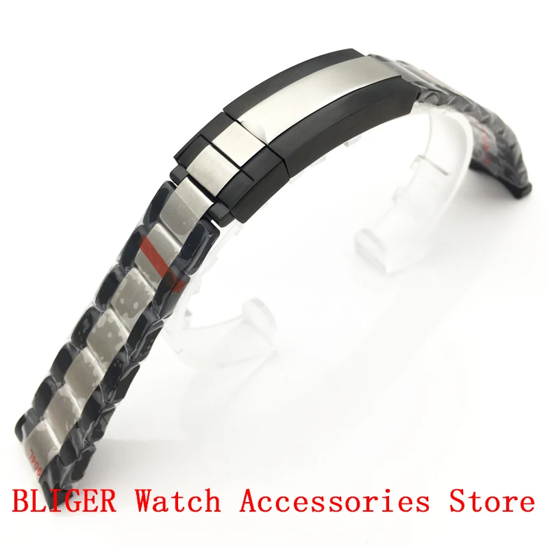 

BLIGER Sterile silver surface with black comfort strap 20mm suitable for men's 40mm Mechanical Sports Leisure Watch