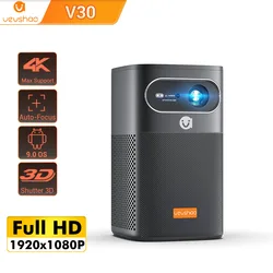 Vevshao-Projecteur 3D intelligent V30, 4K, Android, WiFi, portable, 1080P, home cinéma, vidéo LED, DLP, batterie 15000mAh