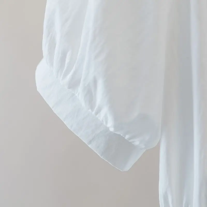 200 Pounds Plus Size Elastische Taille Büro-Damen-Trendhemd und Bluse Einfarbiges Oberteil Damenbekleidung V-Ausschnitt French Chic Basics – Detail 40