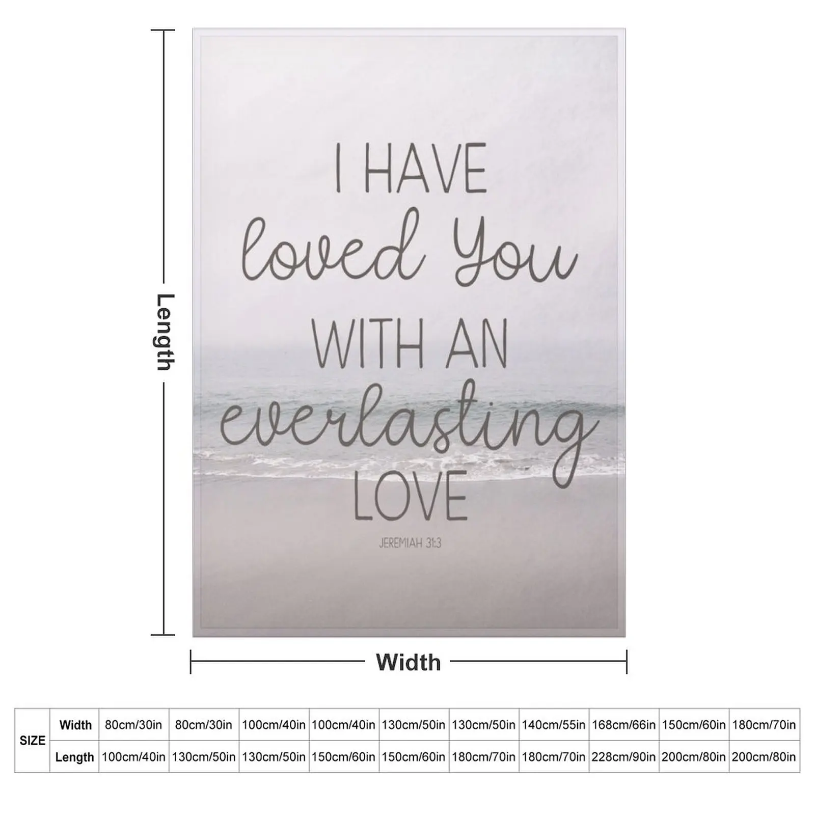 Christian Bible Verse Quote - I have loved you with an everlasting love Throw Blanket Luxury Thicken Warm Blankets