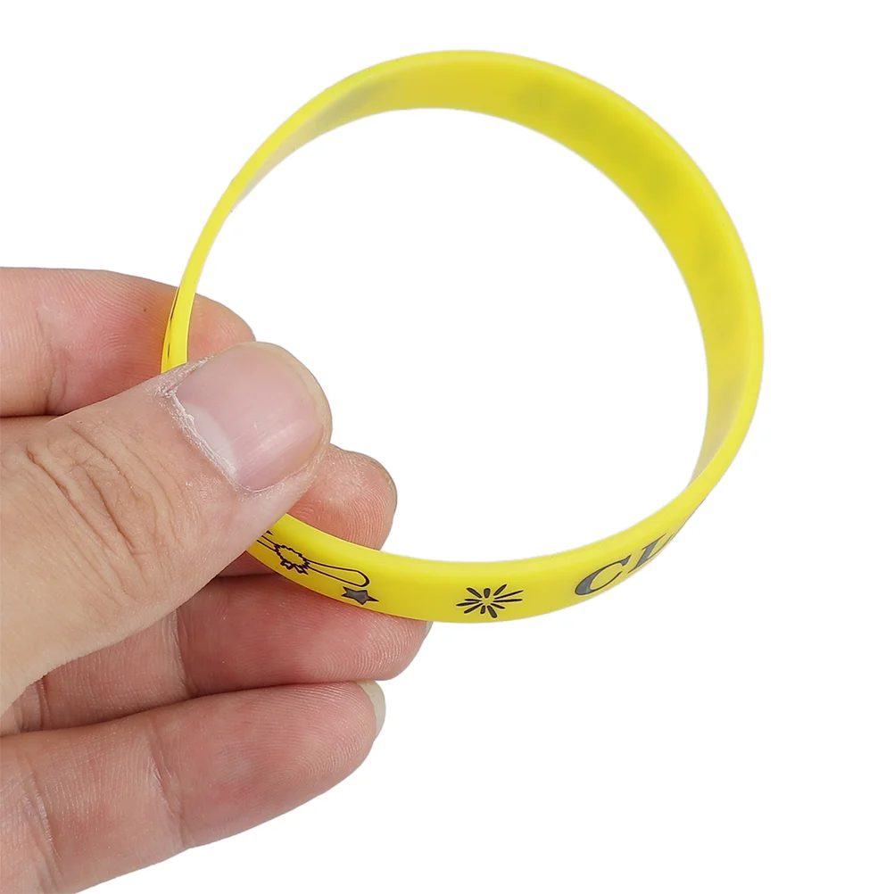 10 Uds. Pulseras para fiesta de graduación pulseras de silicona clase de 2025, elementos elásticos para recuerdo de eventos, bandas de goma, suministros escolares