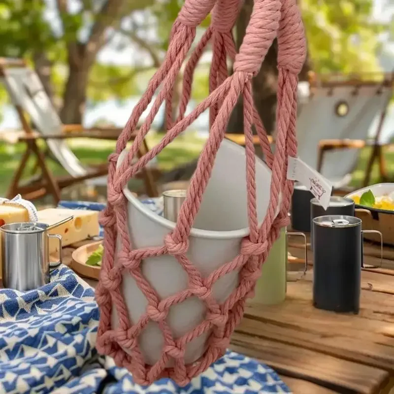 

1 шт. портативная чашка для воды в стиле знаменитостей с сумкой ручной вязки для кофе и чая.